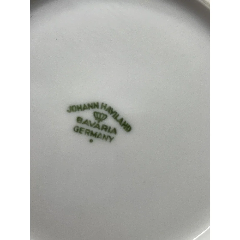 4 Johann Haviland Bavaria Germany Blue Garland Teacup Saucer‎ Plate 6